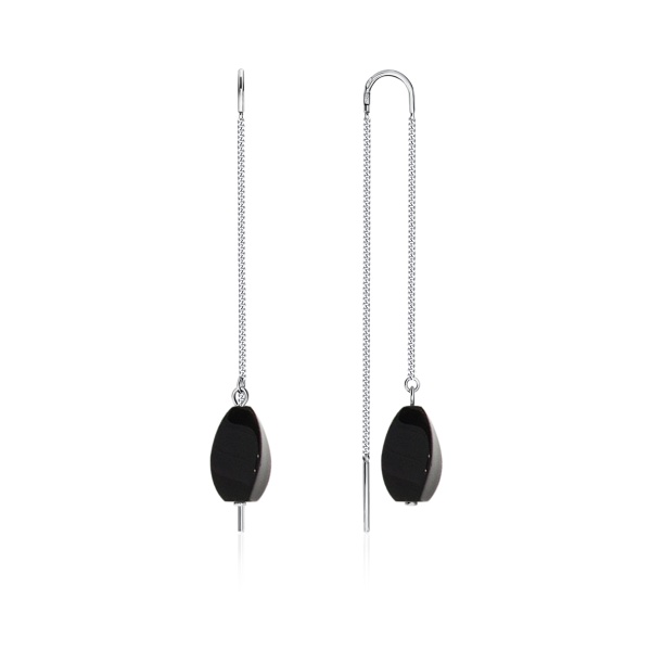 Серьги из серебра с агатами 2340391684-1 от KRASNOE, металл Серебро, вставка Агат