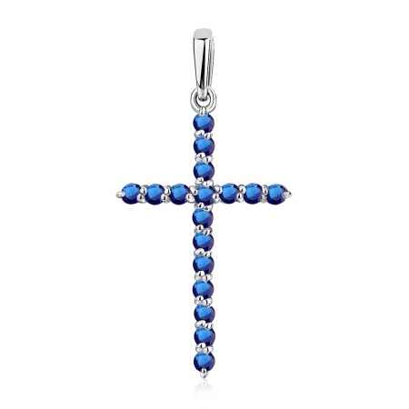 Подвеска из серебра с фианитами