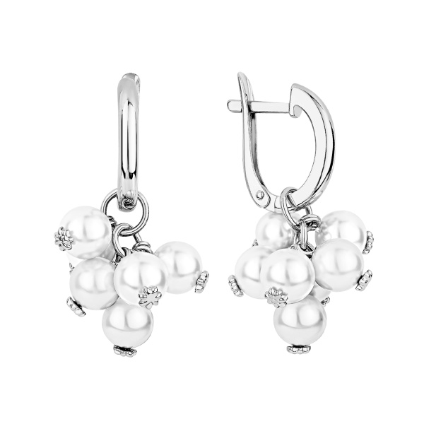 Серьги из серебра с жемчугом