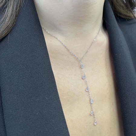 Колье из серебра с фианитами 8340202241-3-45