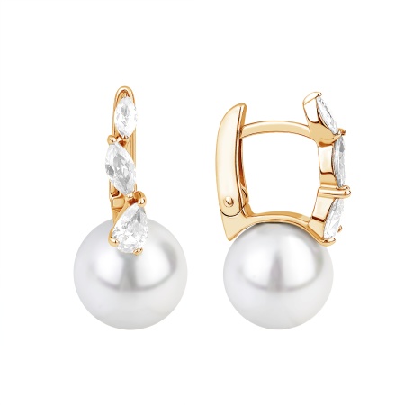 Серьги из серебра с жемчугом