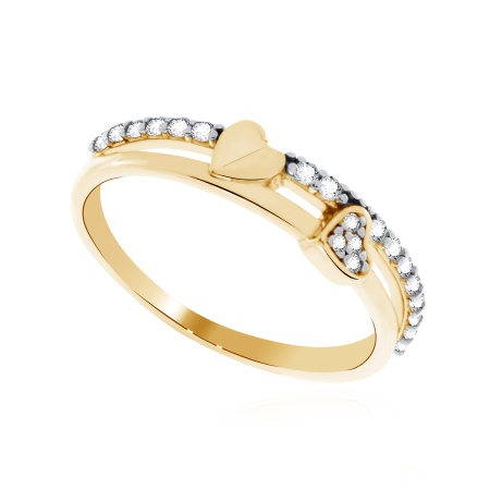 Кольцо из серебра с фианитами со скидкой