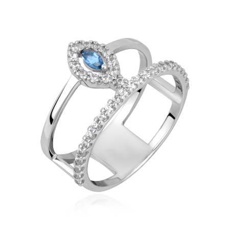 Купить кольцо из серебра с фианитами в интернет-магазине KRASNOE