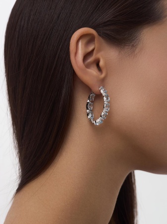 Серьги из серебра с топазом