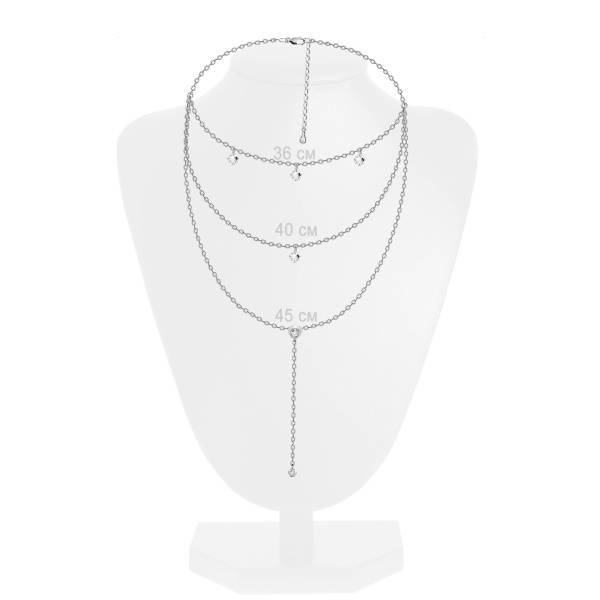 Колье из серебра с фианитами 8340206233л