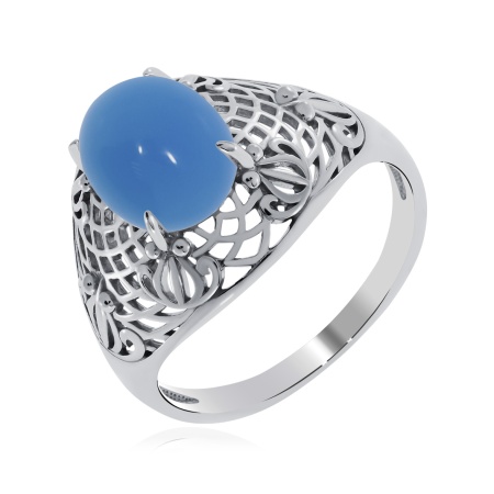 Кольцо из серебра с агатом со скидкой