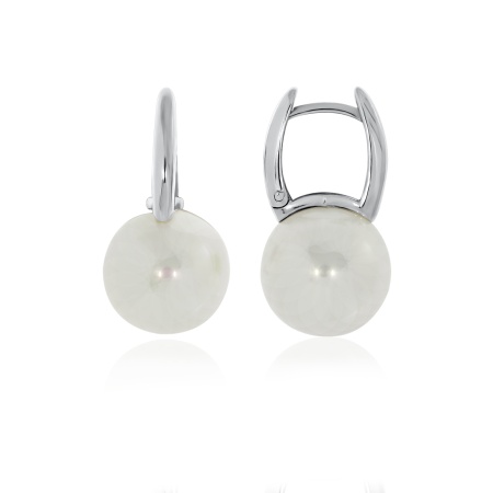 Серьги из серебра с жемчугом 2340244318 от KRASNOE, металл Серебро, вставка Жемчуг Имитация