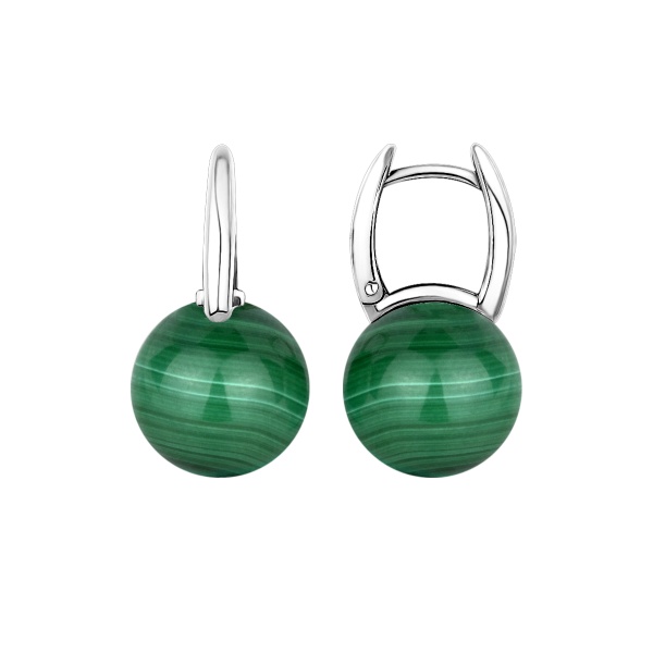 Серьги из серебра с малахитами 2340384318 от KRASNOE, металл Серебро, вставка Малахит Серьги из серебра с малахитами 2340384318 от KRASNOE, металл Серебро, вставка Малахит