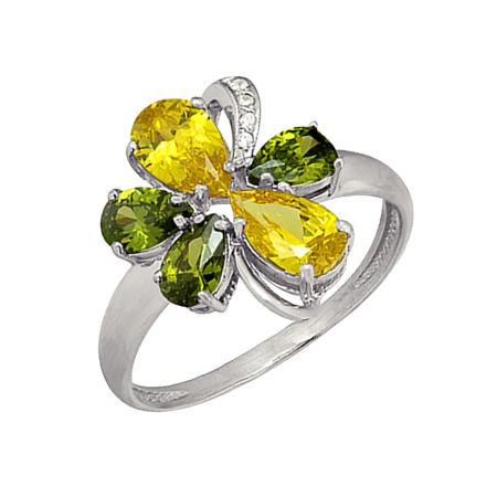 Купить кольцо из серебра с фианитом в интернет-магазине KRASNOE