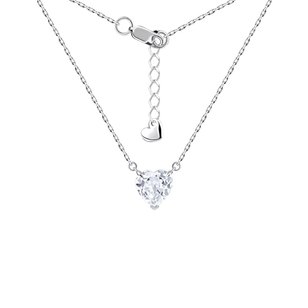 Колье из серебра с фианитом в ювелирном интернет-магазине