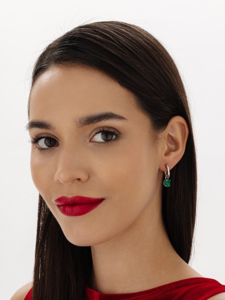 Серьги из серебра с агатами в ювелирном интернет-магазине