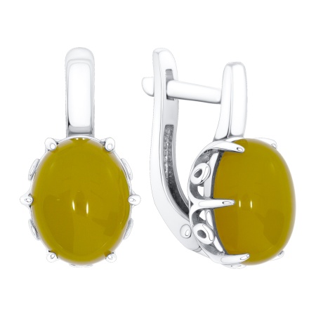 Серьги из серебра с агатами 2340395771-50 от KRASNOE, металл Серебро, вставка 