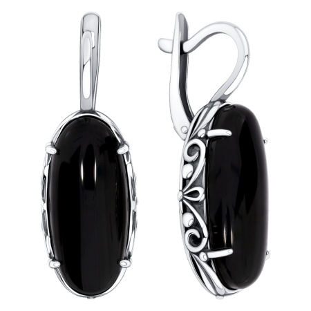 Серьги из серебра с агатами 2340395775-20 от KRASNOE, металл Серебро, вставка Агат