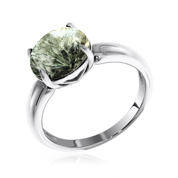 Купить кольцо из серебра с серафинитом в интернет-магазине KRASNOE