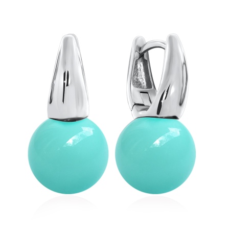 Серьги из серебра с жемчугом