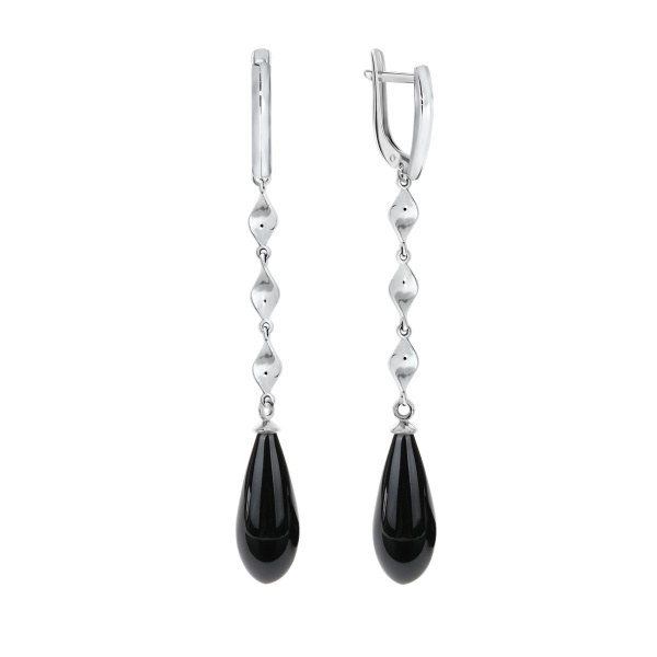 Серьги из серебра с агатом 2340391515-20 от KRASNOE, металл Серебро, вставка Агат