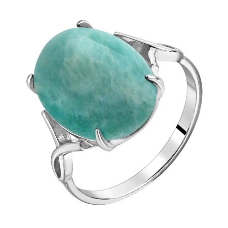 Купить кольцо из серебра с амазонитом в интернет-магазине KRASNOE