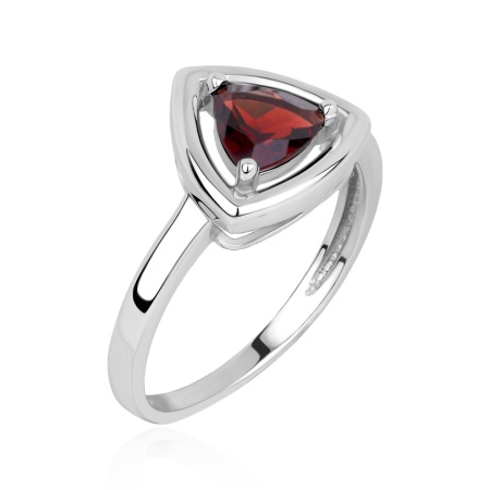 Купить кольцо из серебра с гранатом в интернет-магазине KRASNOE