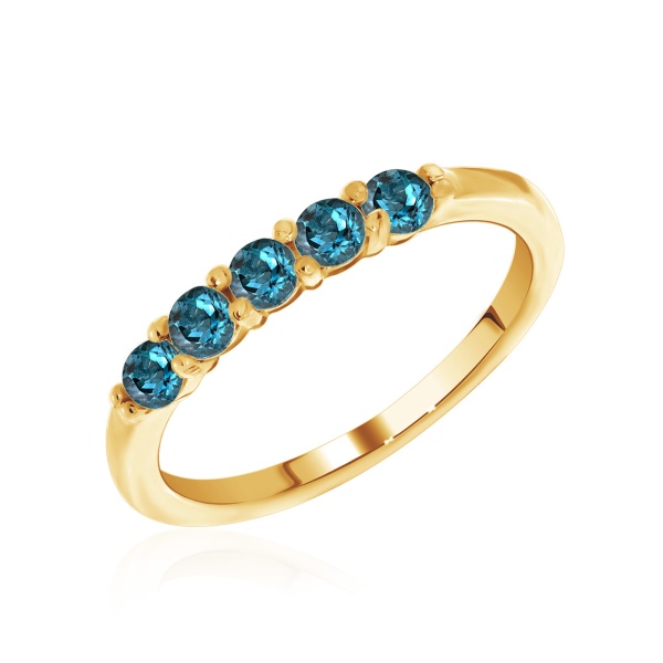 Кольцо из серебра с лондон топазом со скидкой