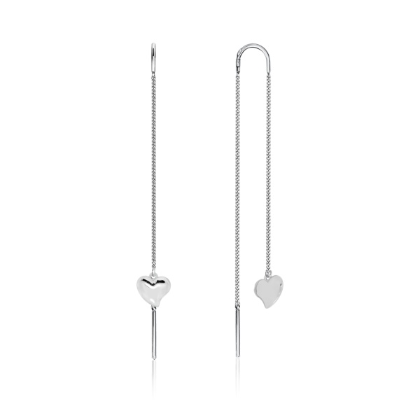 Серьги из серебра без вставок