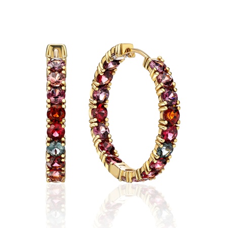 Серьги из золота со шпинелями noble inflorescence 2400214410-1 от KRASNOE, металл Золото, вставка Шпинель