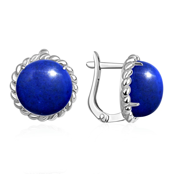 Серьги из серебра с лазуритами