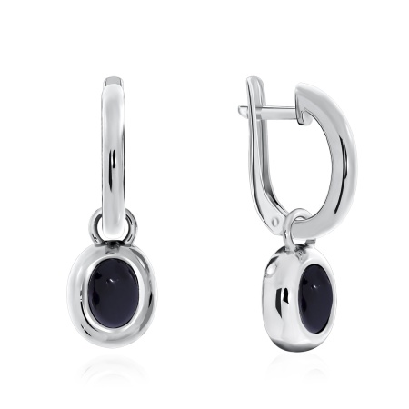 Серьги из серебра с агатами