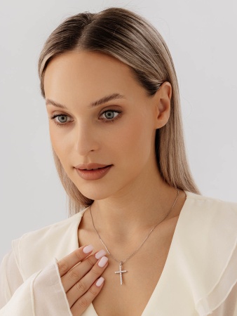 Подвеска из серебра с фианитами