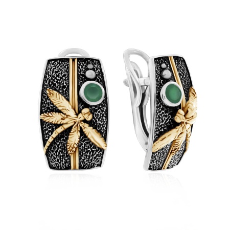 Серьги из серебра с агатами 2317391765-60 от KRASNOE, металл Серебро, вставка Агат