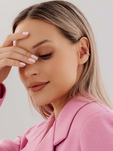 Кафф из серебра с фианитом