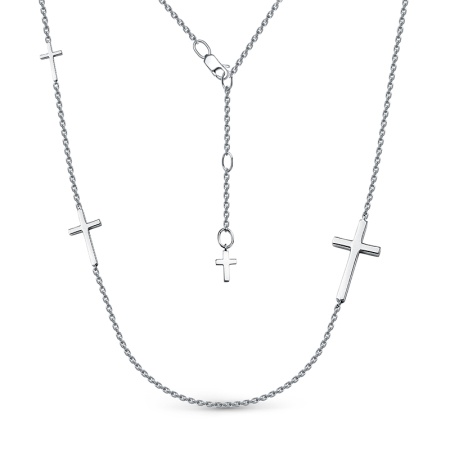 Колье из серебра без вставок с0705057 Колье из серебра без вставок с0705057