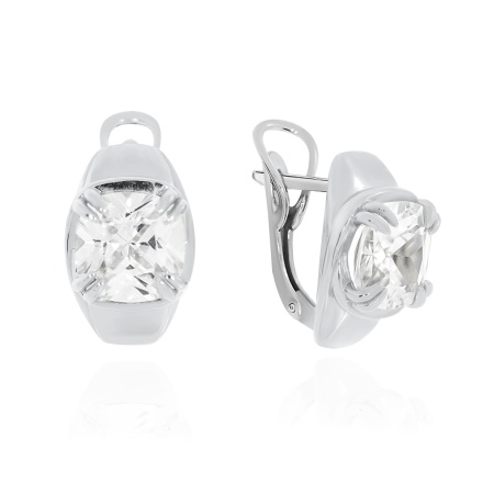 Серьги из серебра с хрусталём