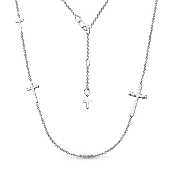 Колье из серебра без вставок с0705057 Колье из серебра без вставок с0705057