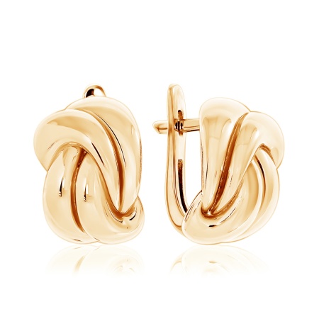 Серьги из серебра без вставок 2320400591 от KRASNOE, металл Серебро, вставка Без вставок