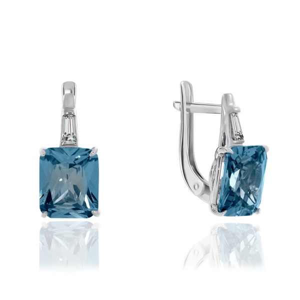 Серьги из серебра с фианитами 2340200278-76 от KRASNOE, металл Серебро, вставка Фианит