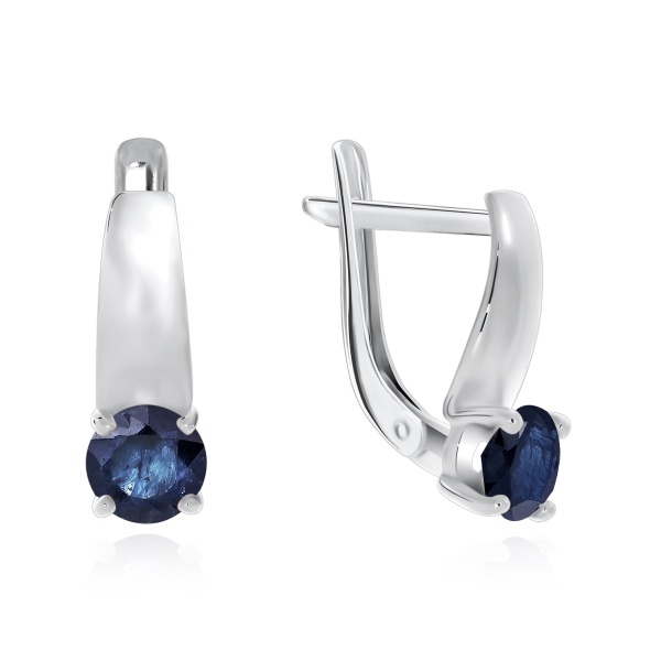 Серьги из золота с сапфирами 2640030255 от KRASNOE, металл Золото, вставка Сапфир