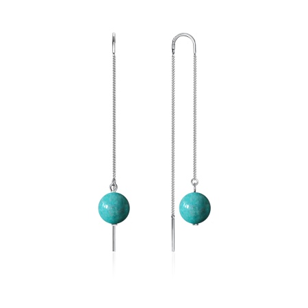 Серьги из серебра с агатами Серьги из серебра с агатами