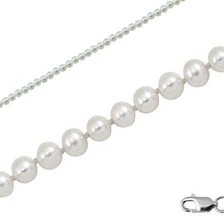 Купить браслет из серебра с жемчугами