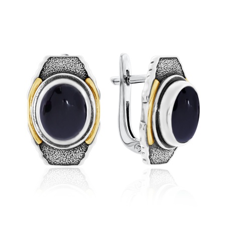 Серьги из серебра с агатами 2317392396-20 от KRASNOE, металл Серебро, вставка Агат