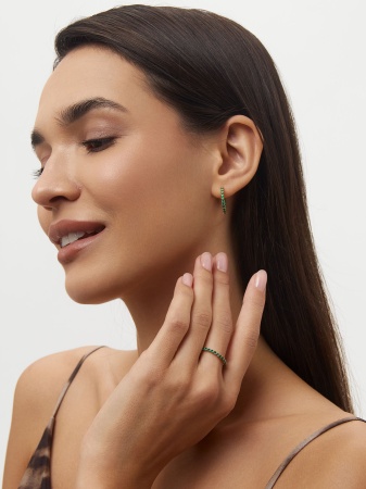 Серьги из серебра с агатами со скидкой