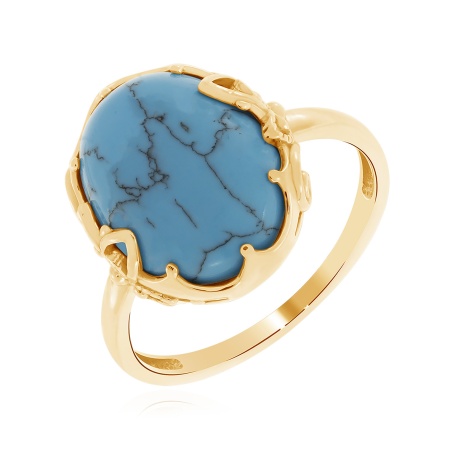 Кольцо из серебра с бирюзой со скидкой