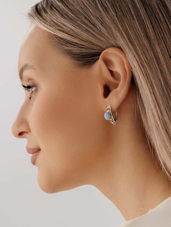 Серьги из серебра с виоланами