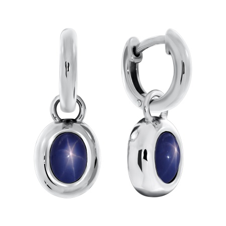 Серьги из серебра с звездчатыми сапфирами 2340940366-8 от KRASNOE, металл Серебро, вставка Сапфир Звездчатый Серьги из серебра с звездчатыми сапфирами 2340940366-8 от KRASNOE, металл Серебро, вставка Сапфир Звездчатый