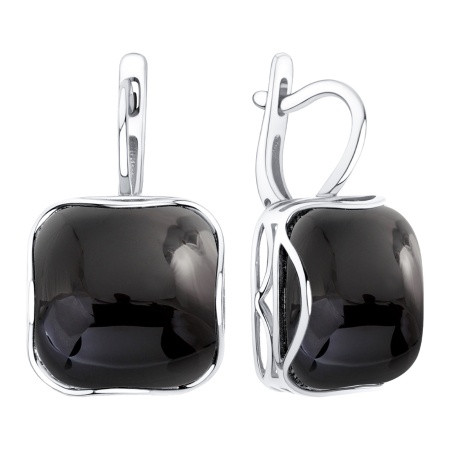 Серьги из серебра с агатами 2340395134-20 от KRASNOE, металл Серебро, вставка Агат