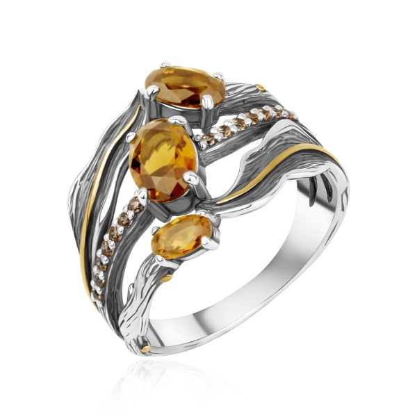 Купить кольцо из серебра с ситаллами в интернет-магазине KRASNOE