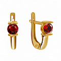 Серьги из золота с гранатом