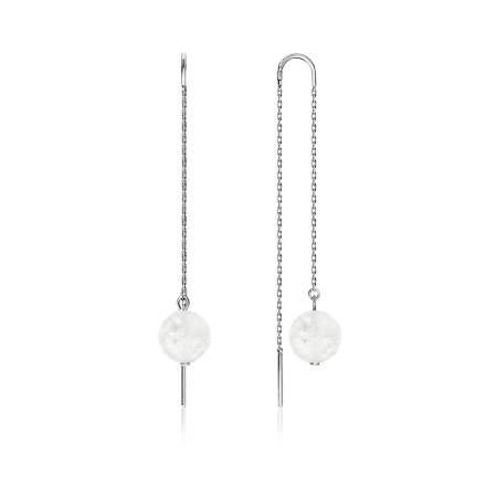 Серьги из серебра с кварцем
