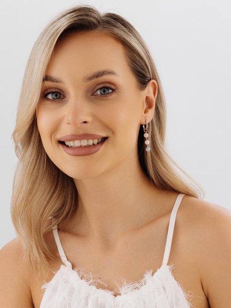 Серьги из серебра с агатом в ювелирном интернет-магазине