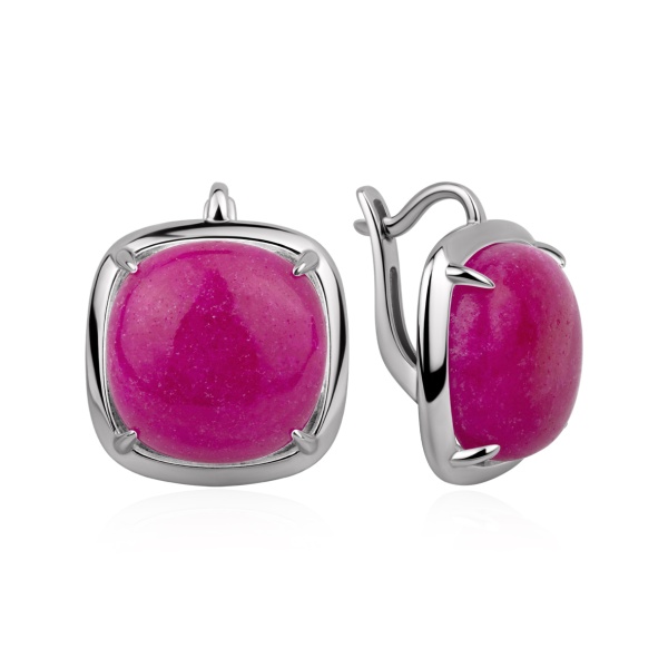 Серьги из серебра с агатами