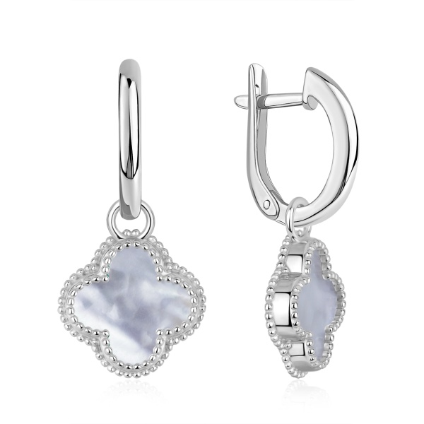 Серьги из серебра с перламутрами в ювелирном интернет-магазине